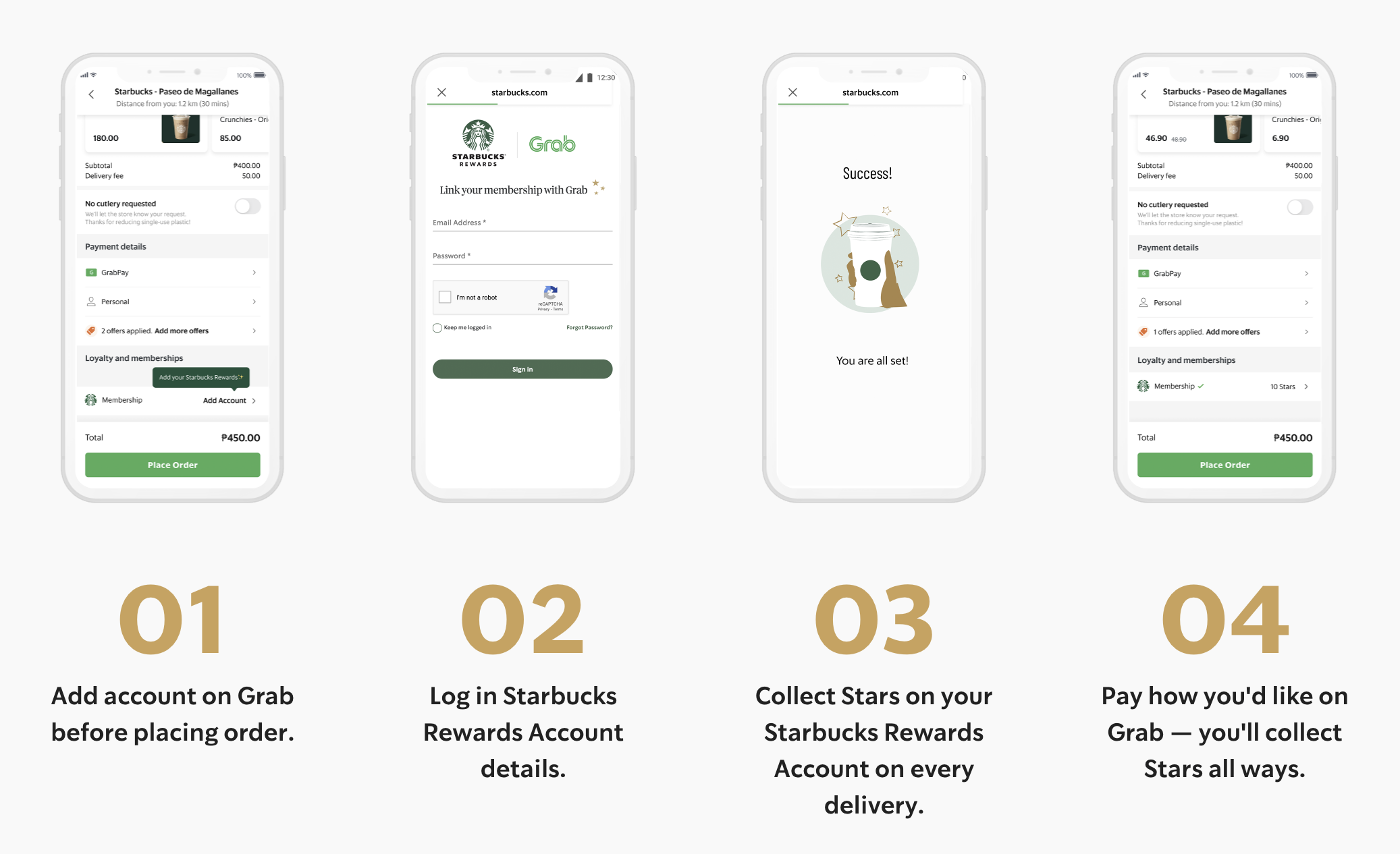 Stars Delivered Connect your Starbucks Rewards and Grab accounts for